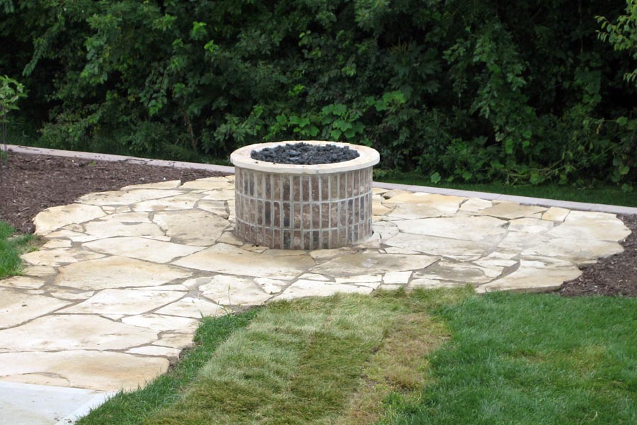 Cylindrical Brick Fire Feature