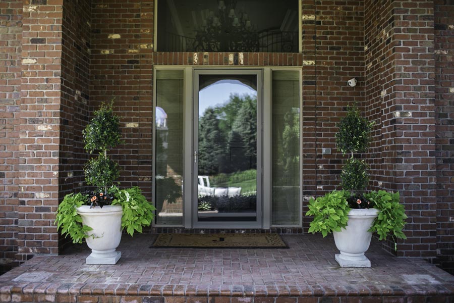 container gardens framing front door