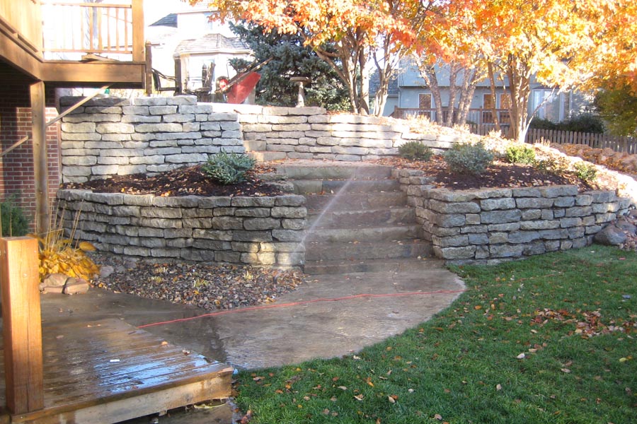 6 inch limestone with steps